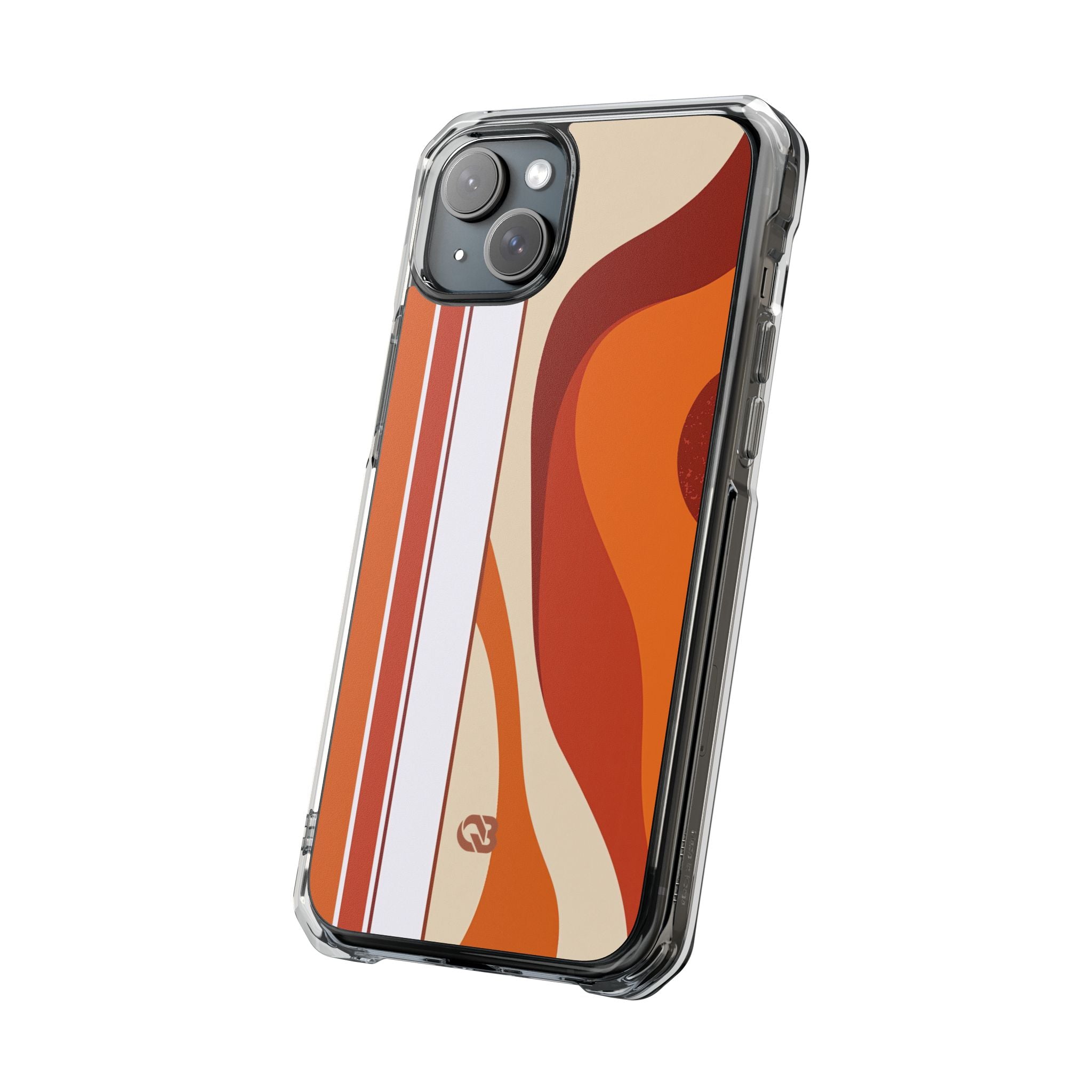 Orange Impact MagSafe Phone Case for iPhone - Terracotta Metro Line