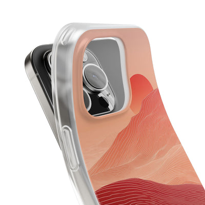 Red Lite Phone Case for iPhone - Crimson Ridge Lines