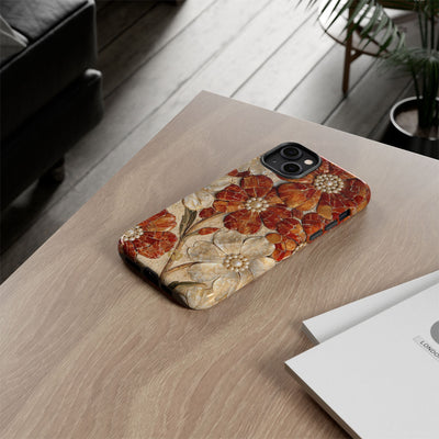Carnelian Pearl Bloom · Tough Phone Case for iPhone · Orange