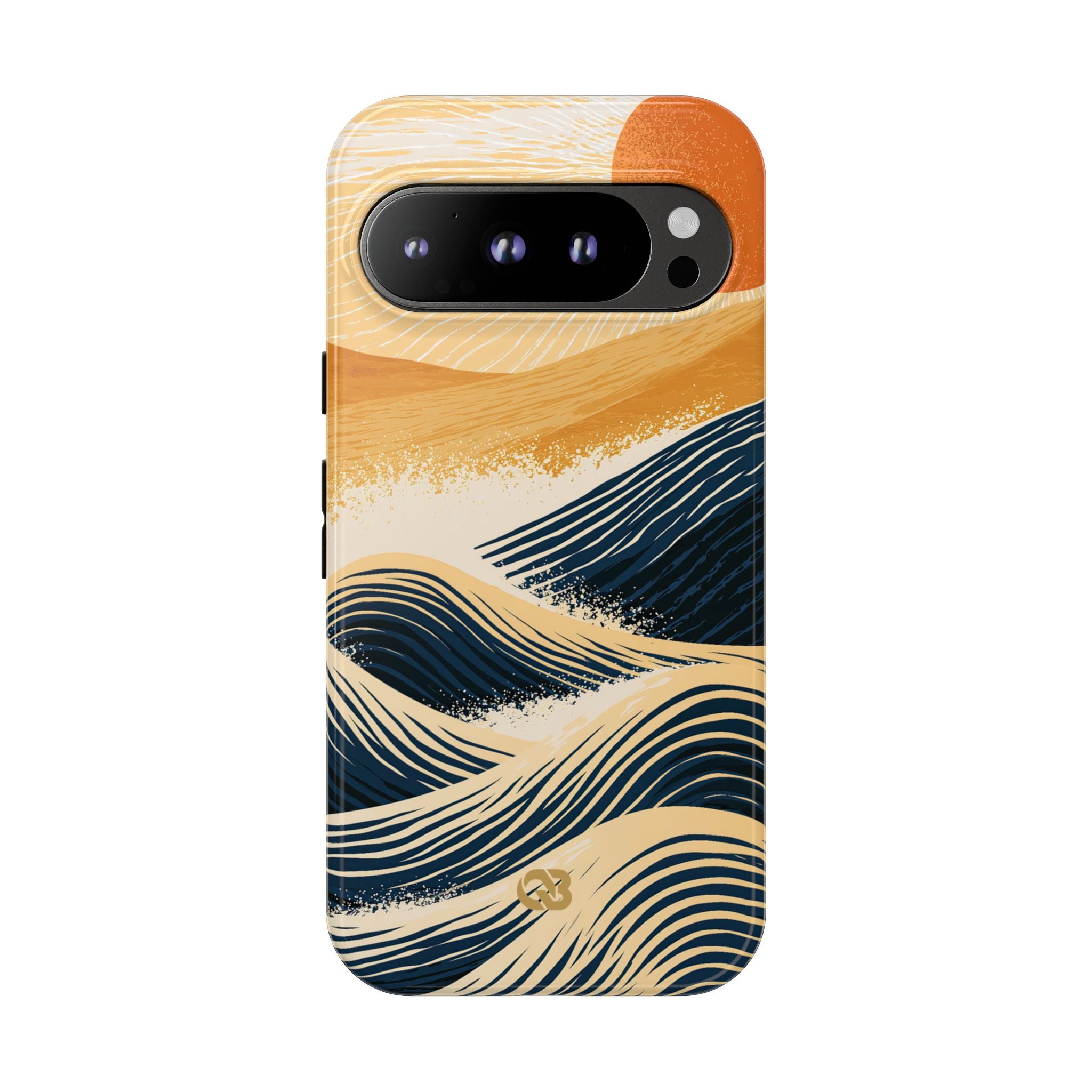 Blue Tough Phone Case for Google Pixel - Kyoto Cresting Tide