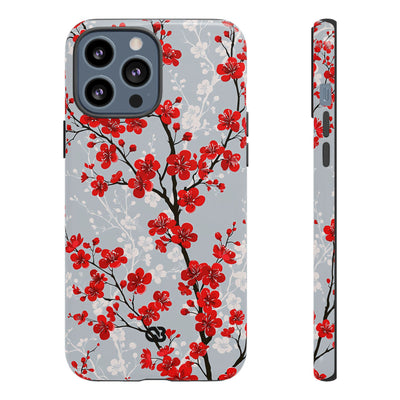 Scarlet Plum Blossom · Tough Phone Case for iPhone · Red