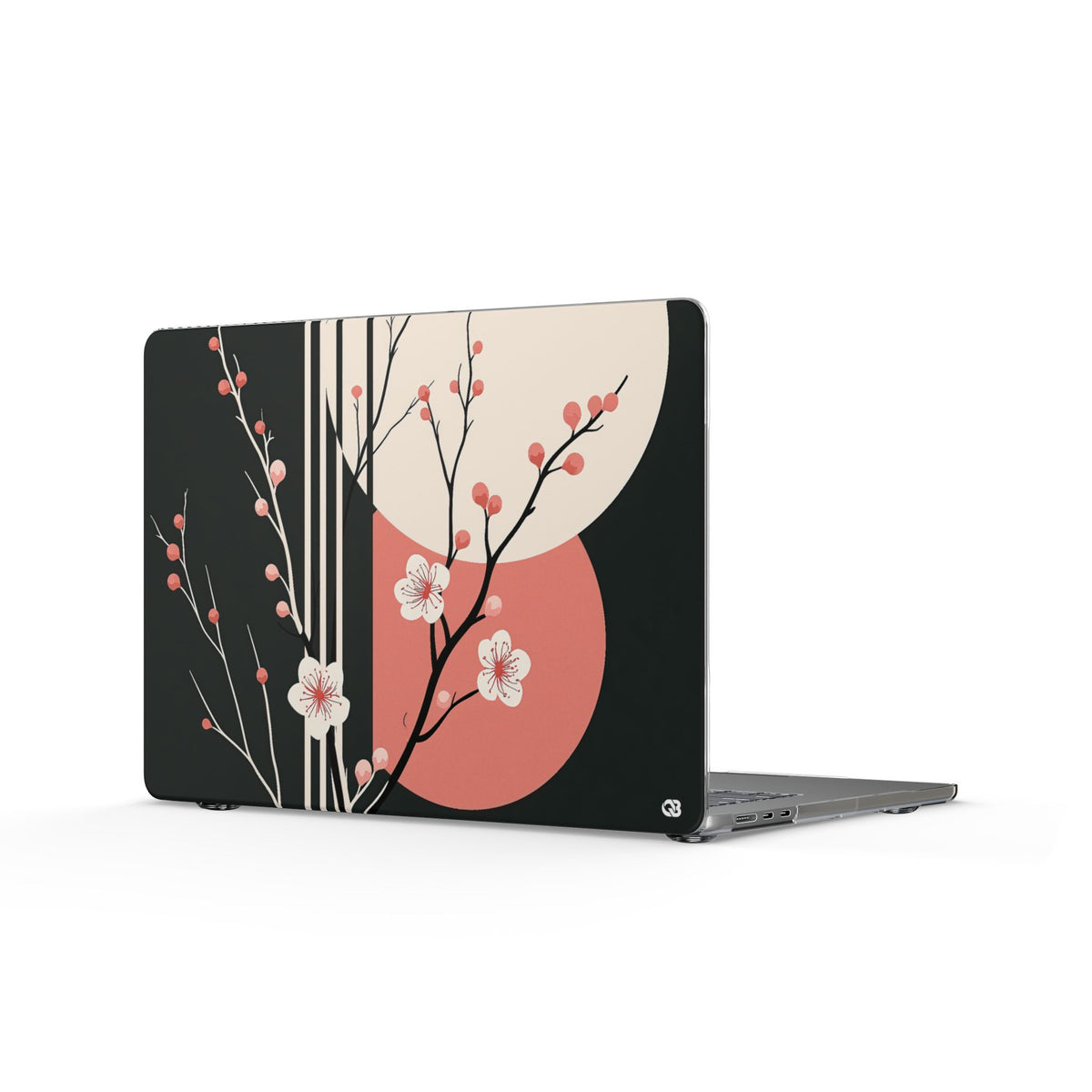 Nocturne Sakura Branch · Clear Hard Case for MacBook · Black