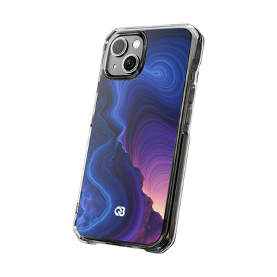 Radiant Strata · Clear Impact Magnetic Phone Case for iPhone · Blue