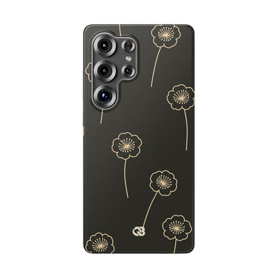 Black Lite Phone Case for Samsung - Obsidian Sand Petals