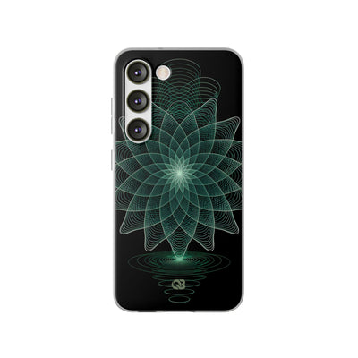 Green Lite Phone Case for Samsung - Cyan Signal Bloom