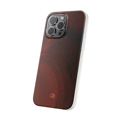 Red Lite Phone Case for iPhone - Terracotta Nerve Map