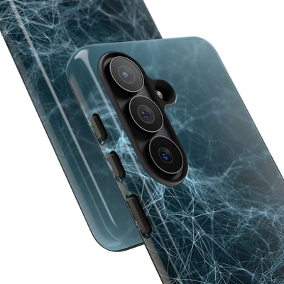 Teal Tough Phone Case for Samsung - Arctic Neural Mesh
