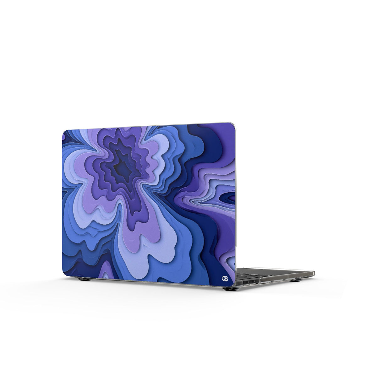 Periwinkle Strata Bloom · Clear Hard Case for MacBook · Purple