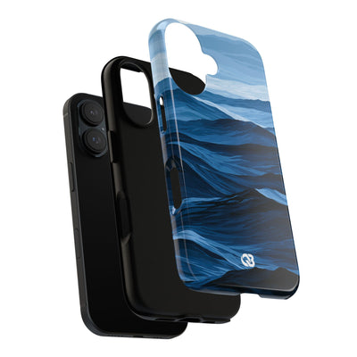 Blue Tough Phone Case for iPhone - Cobalt Ridge Tides