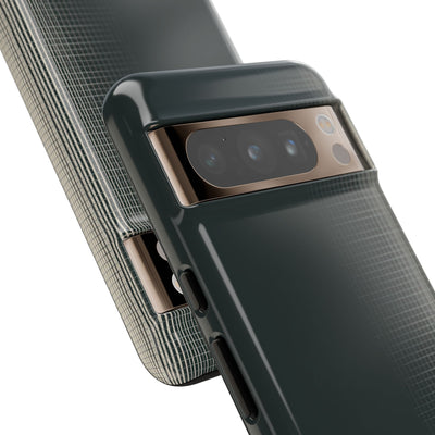 Grey Tough Phone Case for Google Pixel - Charcoal Tech Grid