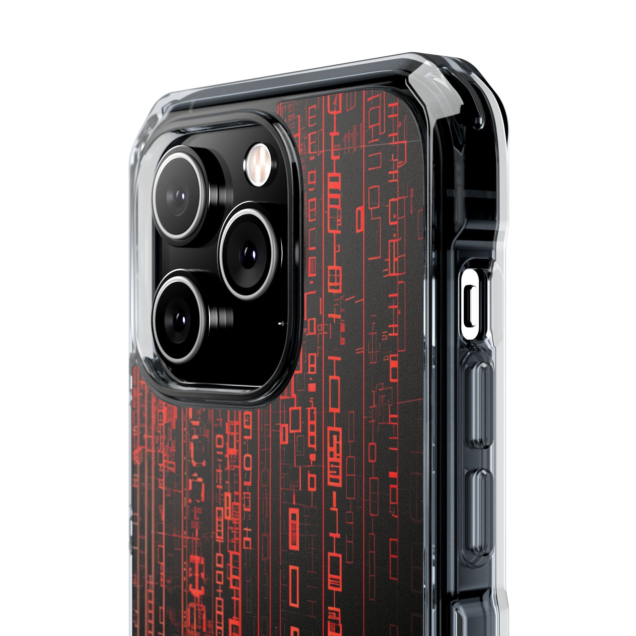 Crimson Glyphs iPhone 14 Pro Case - Impact