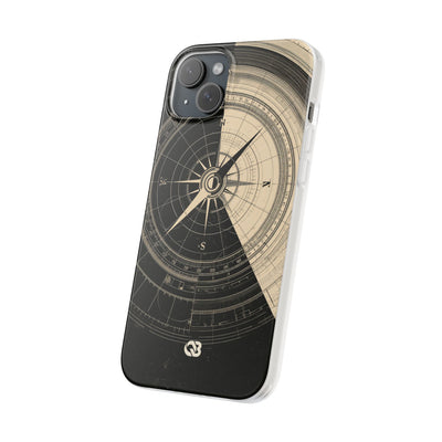 Beige Lite Phone Case for iPhone - Obsidian Nautical Blueprint