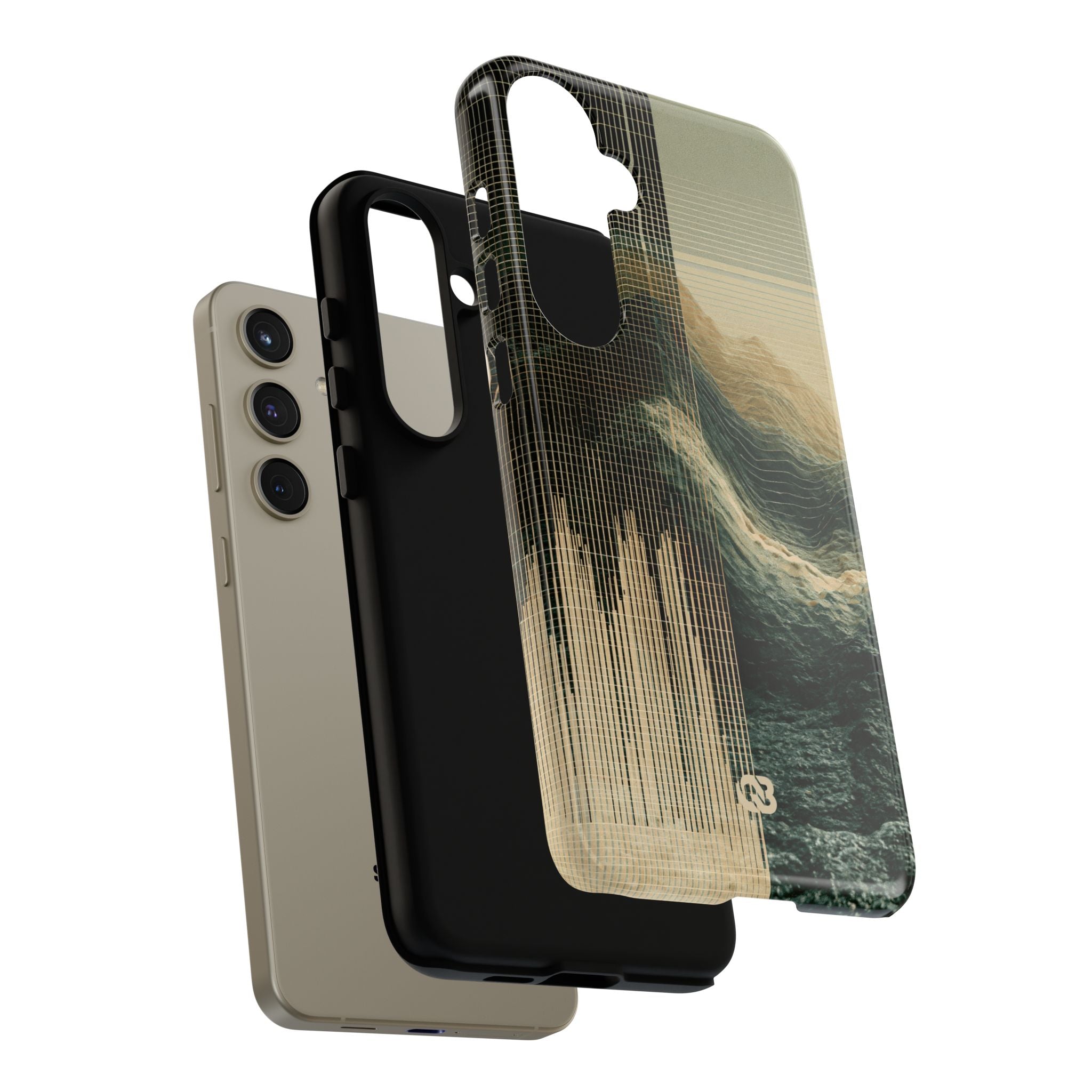 Beige Tough Phone Case for Samsung - Veridian Data Ridge