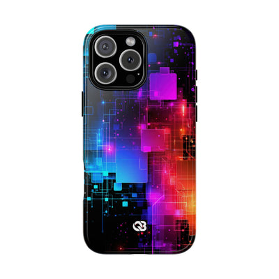 Spectral Circuit Grid · Tough Phone Case for iPhone · Black
