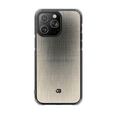 Beige Impact MagSafe Phone Case for iPhone - Carbon Screen Grid