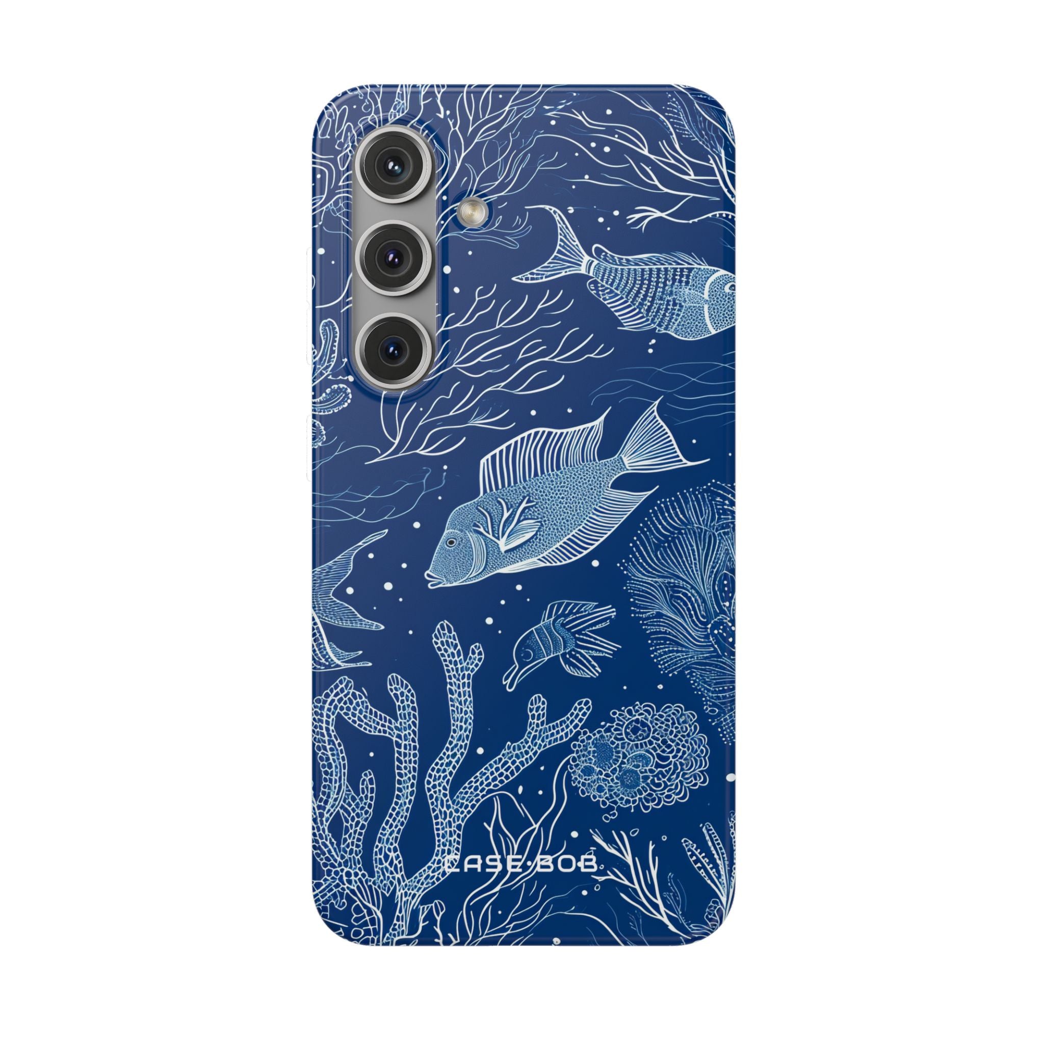 Navy Scale Reef Samsung S24 Case - Soft