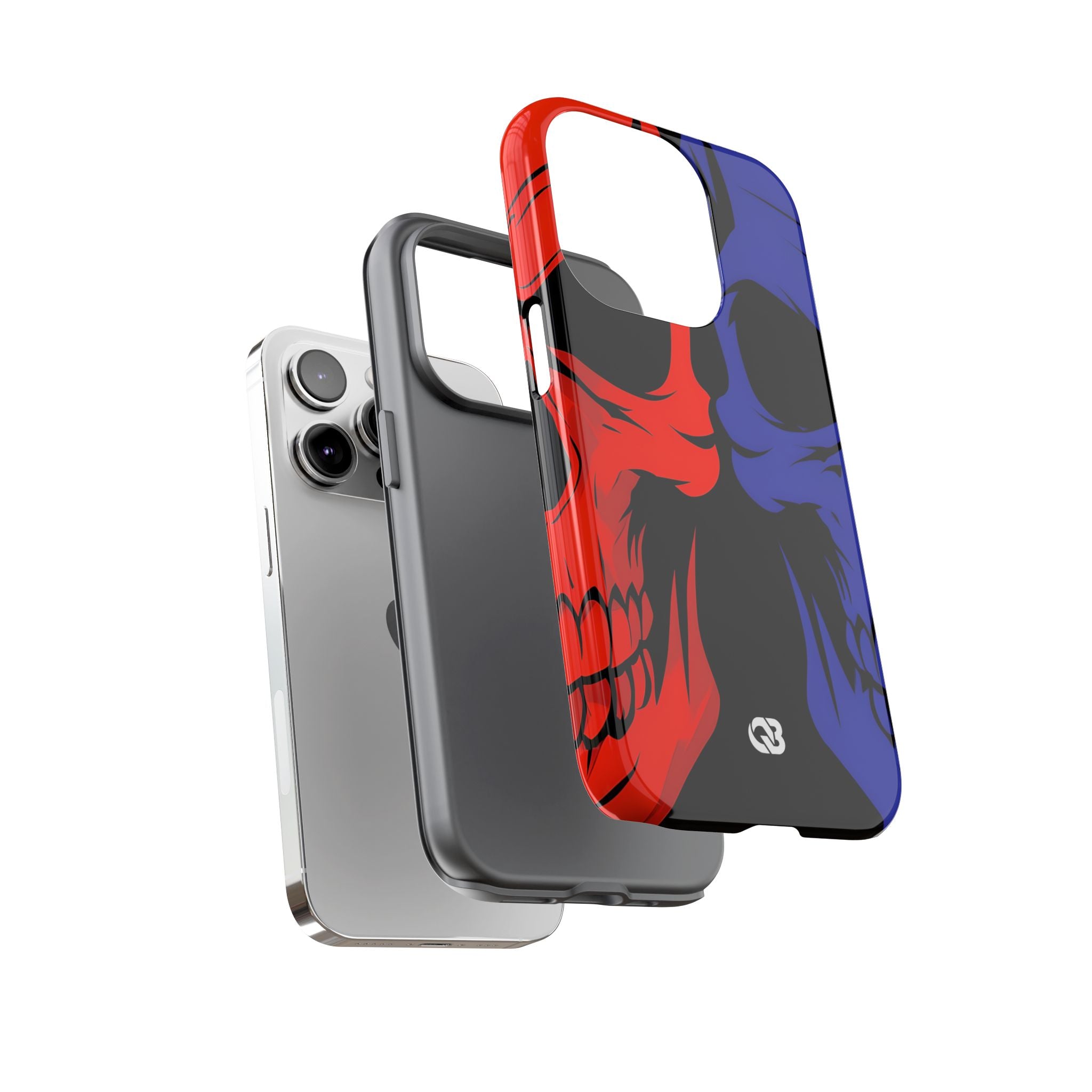 Crimson Cobalt Skulls · Tough Phone Case for iPhone