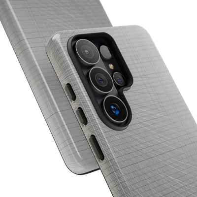 Grey Tough Phone Case for Samsung - Chrome Mesh Warp