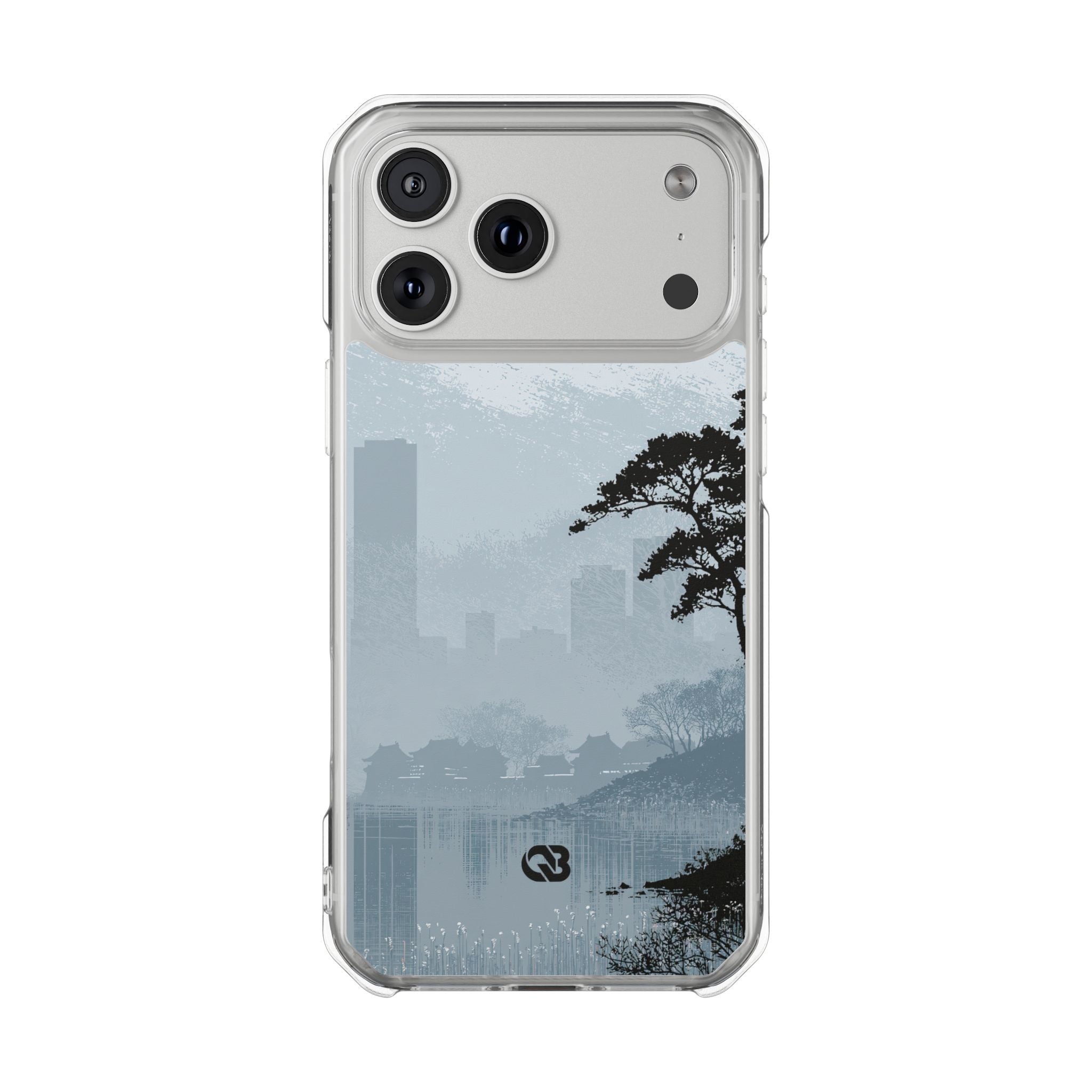Grey Impact MagSafe Phone Case for iPhone - Steel Slate Zen