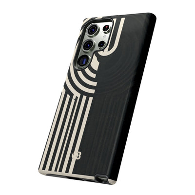 Beige Tough Phone Case for Samsung - Monolith Ivory Signal