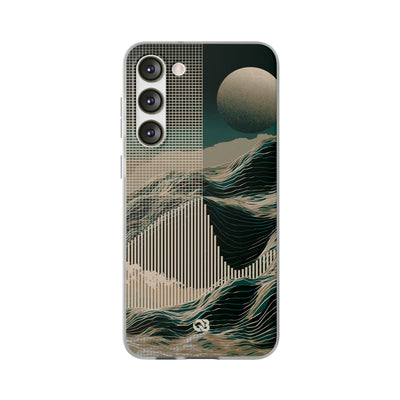 Green Lite Phone Case for Samsung - Lunar Moss Topography