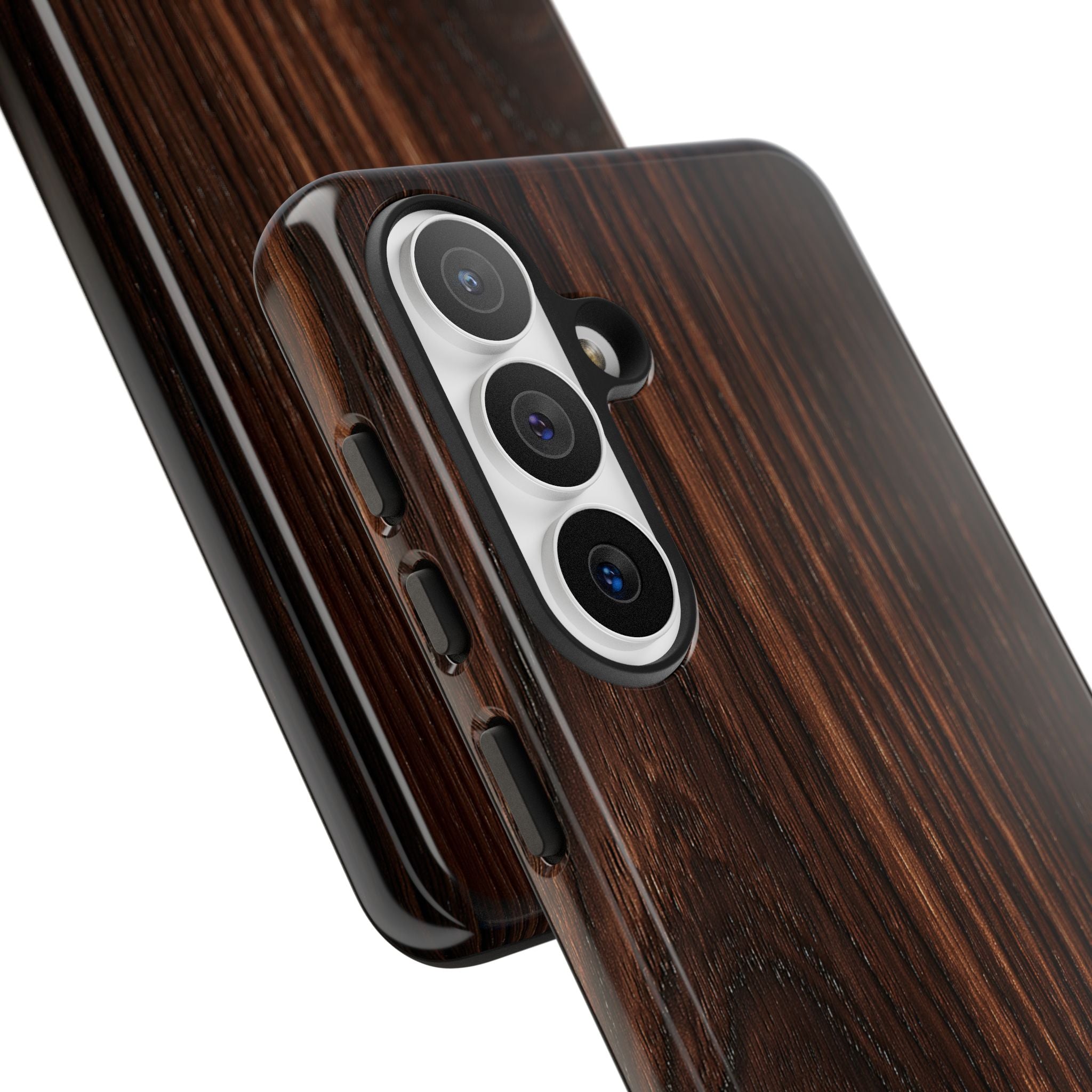 Brown Tough Phone Case for Samsung - Burnished Mahogany Grain