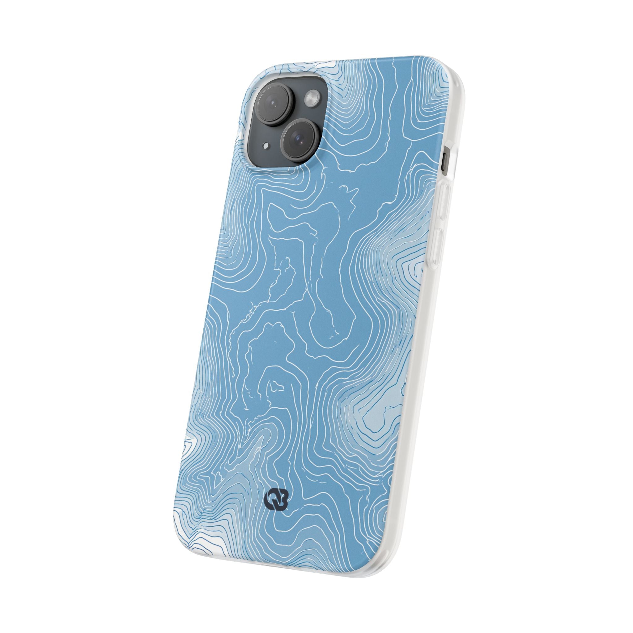 Blue Lite Phone Case for iPhone - Glacial Ridge Topo