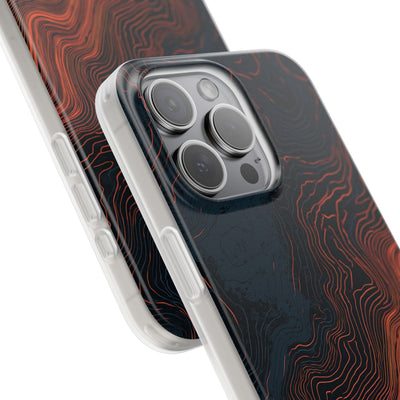 Black Lite Phone Case for iPhone - Volcanic Basalt Map