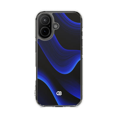 Blue Impact MagSafe Phone Case for iPhone - Electric Cobalt Flow