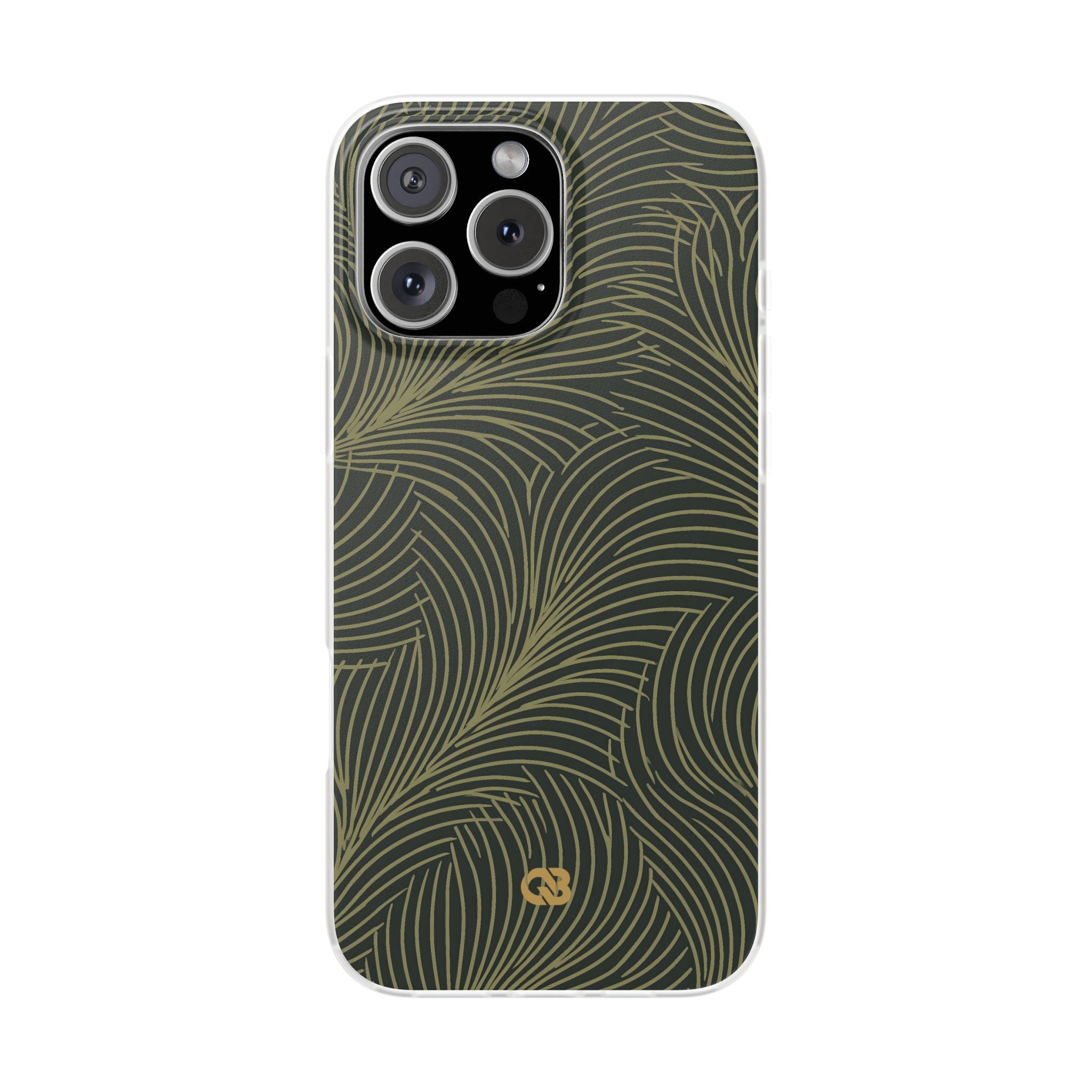 Green Lite Phone Case for iPhone - Dark Olive Plume