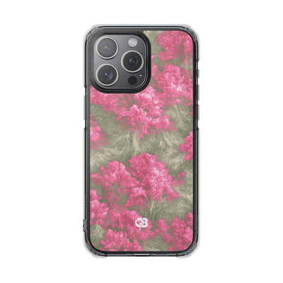 Digital Blossom · Clear Impact Magnetic Phone Case for iPhone · Pink