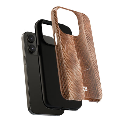 Rose Gold Weave · Tough 2.0 Magnetic Phone Case for iPhone · Brown