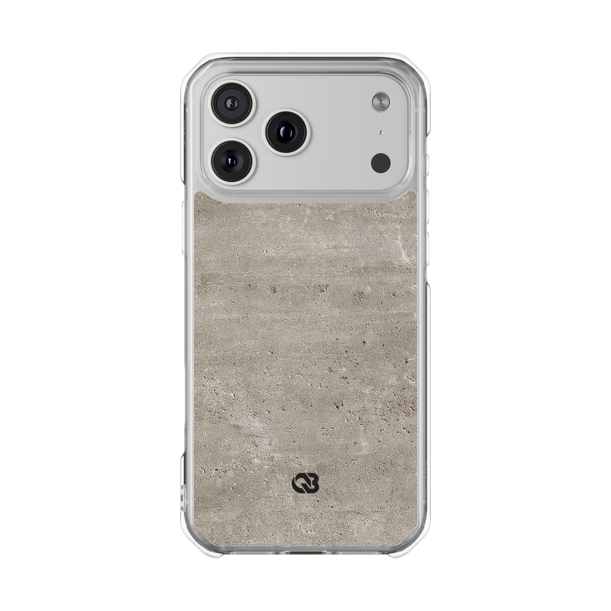 Grey Impact MagSafe Phone Case for iPhone - Brutalist Stone Grit
