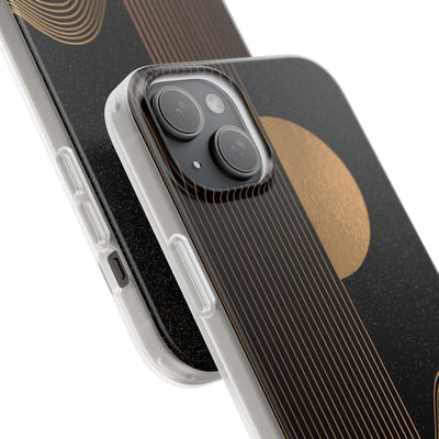 Gold Lite Phone Case for iPhone - Gilded Obsidian Dunes