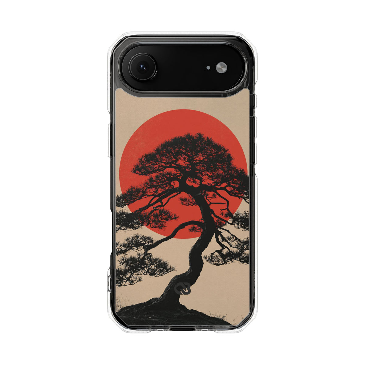 Crimson Pine Solitude · Clear Impact Magnetic Phone Case for iPhone · Beige