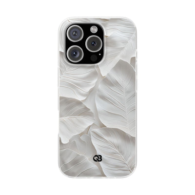 Sculpted Ivory Leaves · Soft Phone Case for iPhone