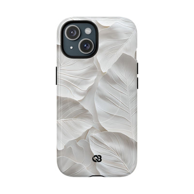 Sculpted Ivory Leaves · Tough+ Hoesje voor iPhone · Magsafe