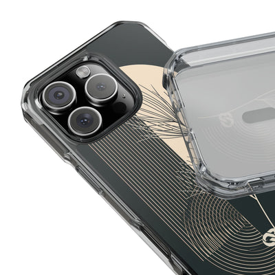 Black Impact MagSafe Phone Case for iPhone - Obsidian Sand Willow