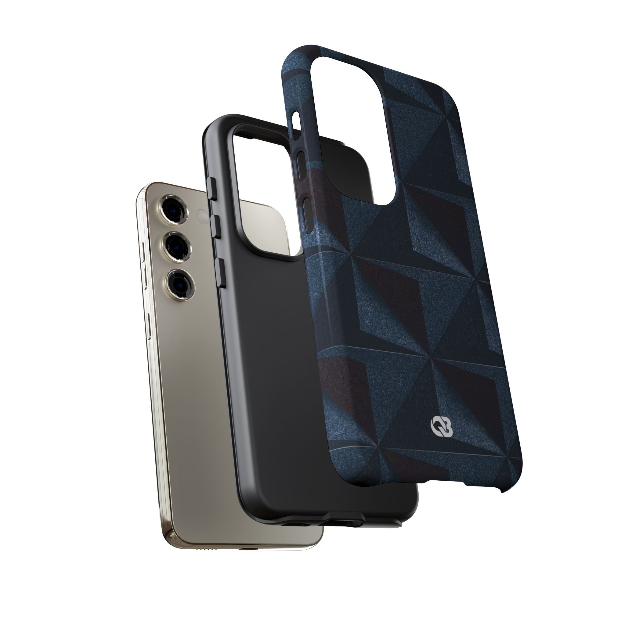 Blue Tough Phone Case for Samsung - Indigo Basalt Facets