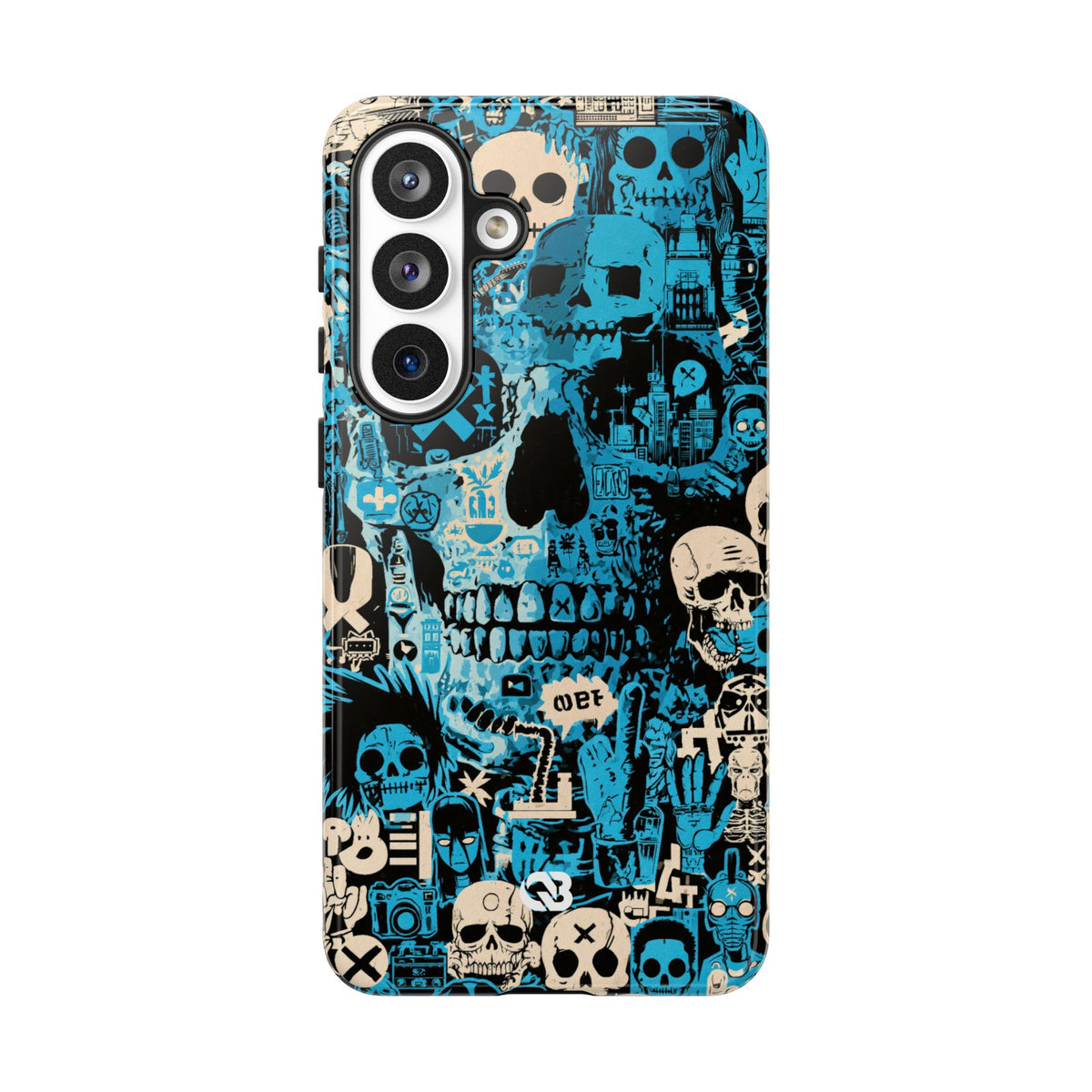 Electric Skull Graffiti · Tough Phone Case for Samsung · Blue
