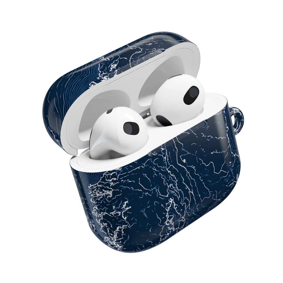 Nordic Contour Chart · Hard Case for AirPods & AirPods Pro · Blue