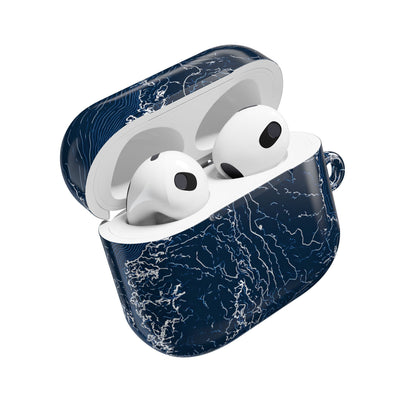 Nordic Contour Chart · Hard Case for AirPods & AirPods Pro · Blue