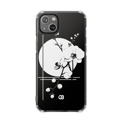 Black Impact MagSafe Phone Case for iPhone - Lunar Orchid Grid