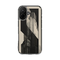 Beige Impact MagSafe Phone Case for iPhone - Monolith Urban Grid