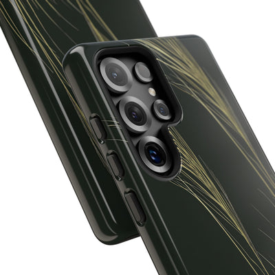 Green Tough Phone Case for Samsung - Midnight Gilded Grass