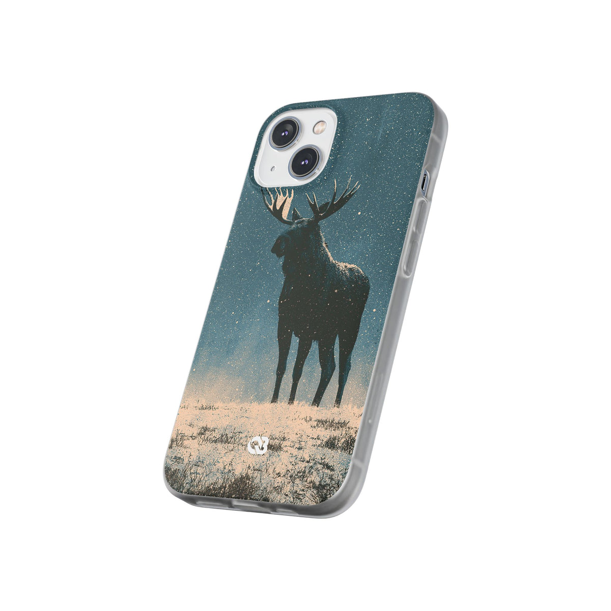 Nordic Boreal Moose · Lite Phone Case for iPhone ·  Blue
