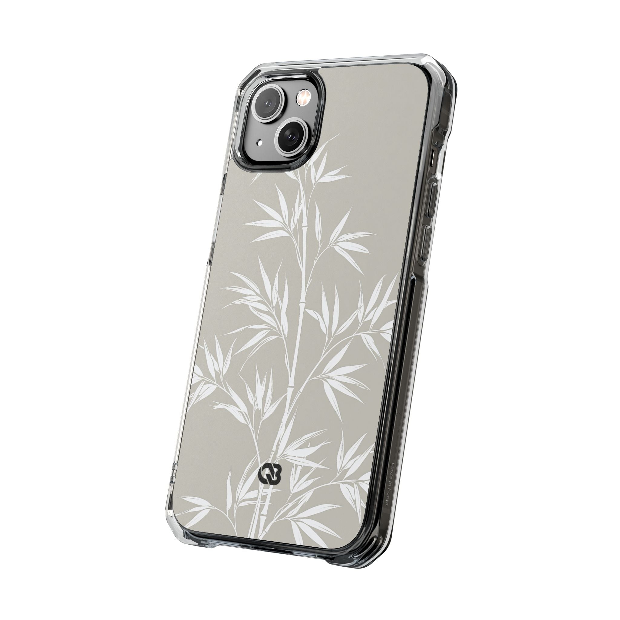 Beige Impact MagSafe Phone Case for iPhone - Sandstone Bamboo Stalks