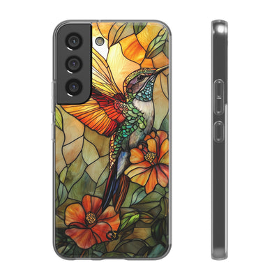 Amber Glass Hummingbird · Soft Custodia per Samsung