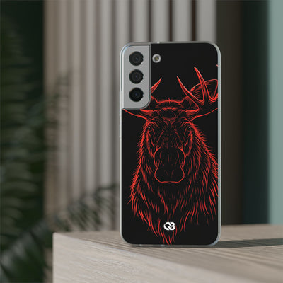 Nordic Moose Contour · Lite Phone Case for Samsung · Red