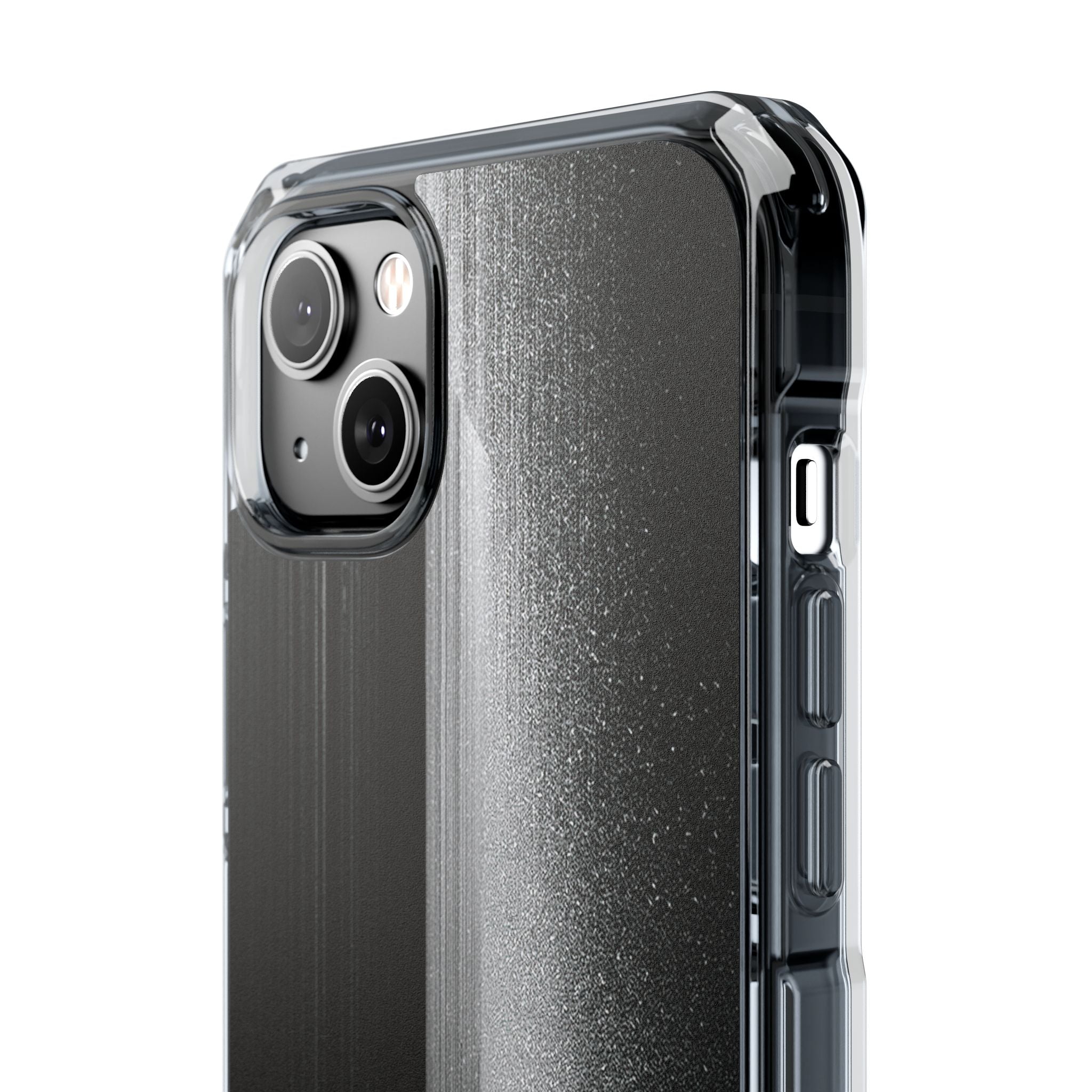 Black Impact MagSafe Phone Case for iPhone - Brutalist Pixel Monolith
